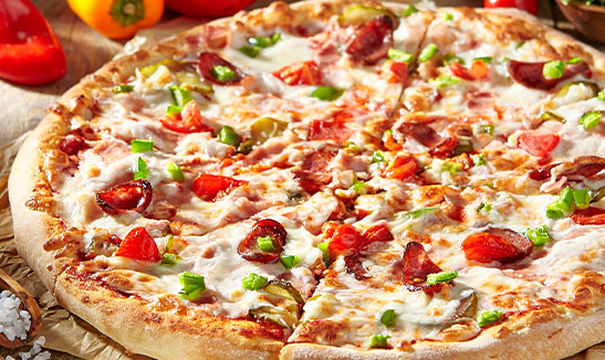 Delicious fresh pizza available at Perico Peri Peri Chicken and Pizzas